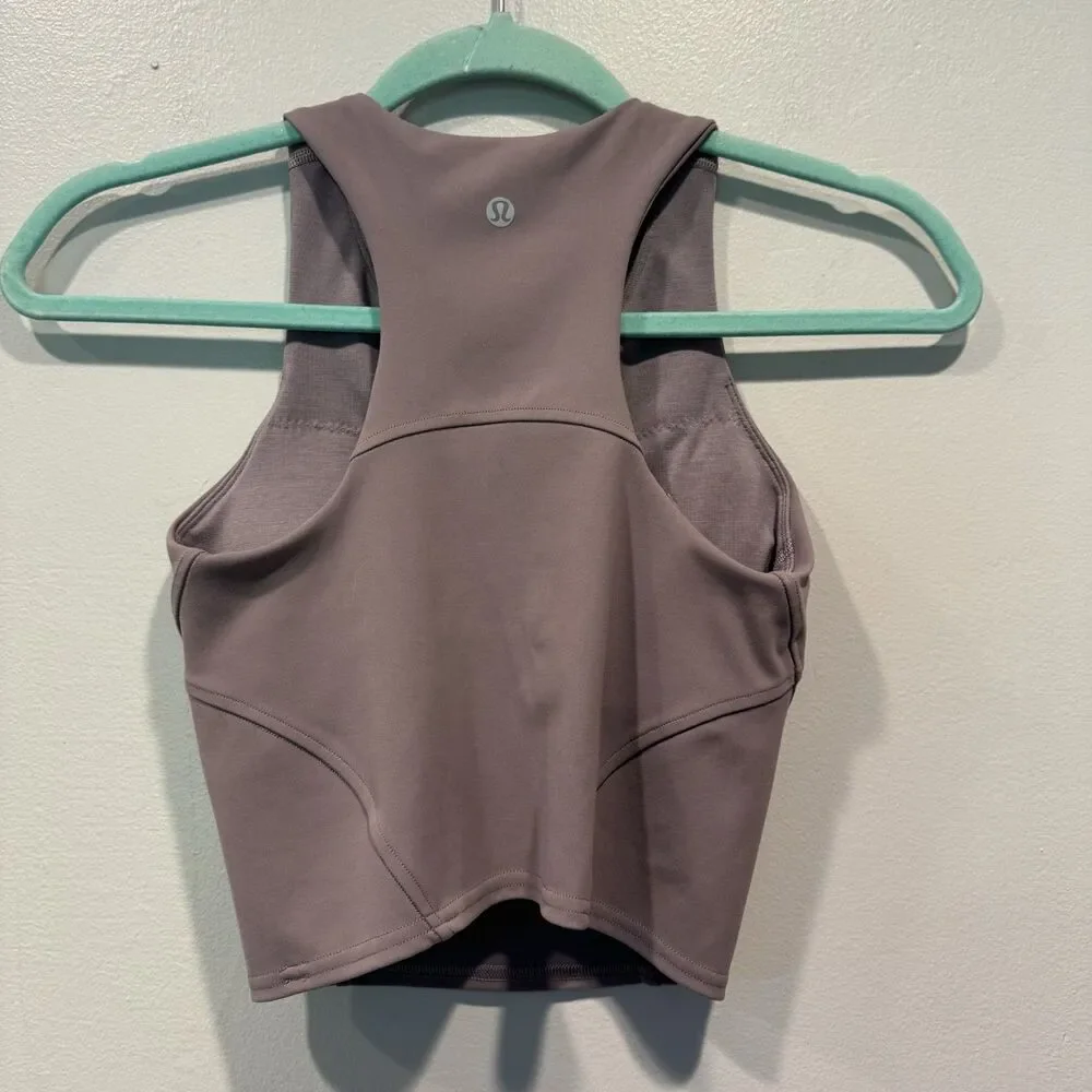 Lululemon Wunder Train Racerback Tank Top Mauve Built In Bra LW1EM7S Women sz 2